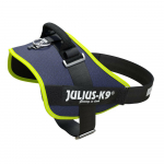 Julius - K9 IDC Powerharness Jeans Neon - k&otilde;rgekvaliteediline rakmed koertele teksariidest ja neoonv&auml;rvides