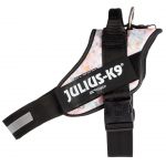 Julius - K9 IDC Powerharness Pretty - koera rakmed reflektoritega, lilleline muster