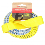 Flamingo Glow T&otilde;mber&otilde;ngas - koerte jaoks m&otilde;eldud t&otilde;mbem&auml;nguasi, punutud r&otilde;ngaga, helendab pimedas, kollane
