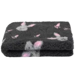 Blovi DryBed VetBed A+ - non-slip pet bed, animal mattress, graphite with bunnies