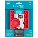 LickiMat Kitty - aeglase s&ouml;&ouml;tmise matt kassipoegadele ja t&auml;iskasvanud kassidele, sisseehitatud kausiga