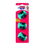 KONG Squeezz Action Ball Punane - piiksuv pall koertele, mitmekesise pinnaga, punane ja sinine - (3 tk.)