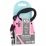 Alcott Adventure automaatne rihm roosa - peegeldav automaatne koerarihm, roosa