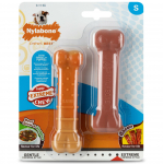 Nylabone Extreme Puppy kaksikpakend - n&auml;rimism&auml;nguasjad kutsikatele, k&ouml;&ouml;givilja- ja peekonihautise maitsega