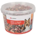 Flamingo Chew'n Snack Minibones Mix - v&auml;ikeste koerte treeningmaiused, kana, veiseliha, kala