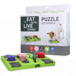 Eat Slow Live Longer Puzzle Rectangle - koerte intelligentsusm&auml;nguasi, ristk&uuml;likukujuline