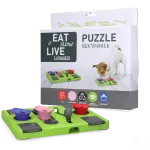 Eat Slow Live Longer Puzzle Rectangle - koerte intelligentsusm&auml;nguasi, ristk&uuml;likukujuline