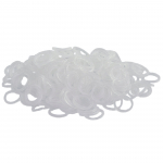 Paw Marks lateksivabad l&auml;bipaistvad kummipaelad 7,9 mm - professionaalsed, vastupidavad, lateksivabad juuksekummid, l&auml;bipaistvad, 1000 tk, keskmise paksusega