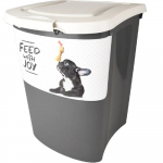 Flamingo Pria Toidut&uuml;nn 38L - koeratoidu konteiner, ratastel, m&otilde;&otilde;tetopsiga