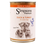 Simpsons Premium Pardi- ja Kalkunihautis - m&auml;rg koeratoit, part, kalkun ja k&ouml;&ouml;giviljad, teraviljavaba