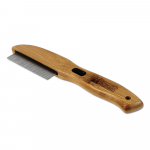 Bamboo Groom kirbut&otilde;rje kamm 77 piiga - bambusest kamm kirpude eemaldamiseks koertel ja kassidel, 77 p&ouml;&ouml;rlevat piid