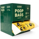 Dashi l&otilde;hnatud kakakotid 40x15tk - biolagunevad koeraj&auml;&auml;tmete kotid, 11.5x35cm, koos esitusstendiga