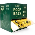Dashi l&otilde;hnatud kakakotid 40x15tk - biolagunevad koeraj&auml;&auml;tmete kotid, 11.5x35cm, koos esitusstendiga