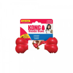 KONG Goodie Bone - punane kummist luu koertele, n&auml;rimism&auml;nguasi