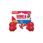 KONG Goodie Bone - punane kummist luu koertele, n&auml;rimism&auml;nguasi