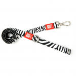Max&Molly l&uuml;hike rihm Zebra - v&auml;rvikas linnalik koerte rihm, sebramustriga, 120 cm