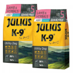 Julius K - 9 Lamb & Herbals Adult - teraviljavaba koeratoit, lambaliha &uuml;rtidega