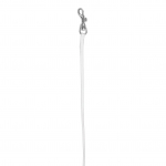 Show Tech nailonrihm h&otilde;bedase haagiga 0.5x84cm - professionaalne koerarihm, valge h&otilde;bedase karabiiniga