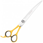 Geib Crab Curved Lefty Scissors Level 1 - high-quality curved scissors for pet grooming with a single-sided micro-grind, left-handed
