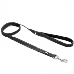 Hurtta Casual Reflective Leash Eco Raven - koera jalutusrihm, ideaalne igap&auml;evaseks kasutamiseks, valmistatud taaskasutatud materjalidest