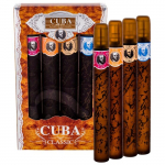 Cuba Classic kinkekomplekt Cuba Gold EDT 35 ml, Cuba Orange EDT 35 ml, Cuba Red EDT 35 ml, Cuba Blue EDT 35 ml 35 ml + 35 ml + 35 ml + 35 ml