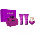 Versace Dylan Purple kinkekomplekt EDP 100 ml, kehakreem 100 ml, du&scaron;igeel 100 ml ja kosmeetikakott 100ml