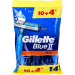 Gillette Blue2 Plus (10 + 4 tk) - Meeste &uuml;hekordsed pardlid 4 vnt
