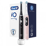Oral-B iO6 seeria kaheosaline hambahari musta/roosa liivaga, lisak&auml;epidemega (2 tk.) - elektriline hambahari Default Title