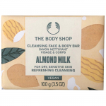The Body Shop Migdolų pieno valomasis veido ir kūno muilas (sausai ir jautriai odai) 100.0g