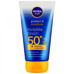 Nivea Invisible Finish Sun Protect & Moisture p&auml;ikesekaitsekreem SPF 50+ - p&auml;ikesekaitsekreem 150ml