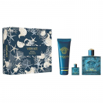 Versace Eros kinkekomplekt EDT 100 ml, du&scaron;igeel 150 ml ja mini EDT 5 ml 100 ml + 150 ml + 5 ml