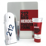 Carolina Herrera 212 Men Heroes kinkekomplekt EDT 90 ml, du&scaron;igeel 100 ml ja mini EDT 10 ml 90 ml + 100 ml + 10 ml