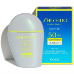 Shiseido WetForce Quick Dry Sports BB p&auml;ikesekaitsekreem SPF 50+ Very Dark