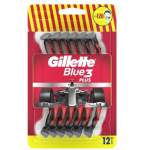 Gillette Blue3 Red (12 tk) - &Uuml;hekordselt kasutatav meeste habemenuga 12 vnt