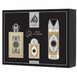 Lattafa Perfumes King Of Arabia D&aacute;rkov&aacute; sada EDP 100 ml, deospray 200 ml a EDP 20 ml 100ml