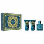 Versace Eros kinkekomplekt 50 ml EDT, du&scaron;igeel ja Eros 50 ml habemeajamisj&auml;rgne palsam Eros 50 ml 50 ml + 50 ml + 50 ml