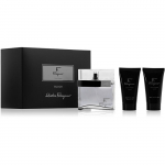 Salvatore Ferragamo F By Ferragamo Pour Homme Black kinkekomplekt EDT 100 ml, du&scaron;igeel 75 ml ja habemeajamisj&auml;rgne palsam 75 ml 100 ml + 75 ml + 75 ml