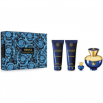 Versace Dylan Blue pour Femme kinkekomplekt EDP 100 ml, kehakreem 100 ml, du&scaron;igeel 100 ml ja mini EDP 5 ml 100 ml + 100 ml + 100 ml + 5 ml