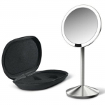Simplehuman andur LED-valgusega, 10x suurendus - laetav reisikosmeetikapeegel Stainless steel
