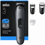 Braun Series 3 AIO3500 Gray &ndash; multifunktsionaalne 4-&uuml;hes trimmer Default Title