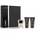 Yves Saint Laurent L'Homme kinkekomplekt EDT 100 ml, habemeajamisj&auml;rgne palsam L'Homme 50 ml, du&scaron;igeel ja L'Homme 50 ml 100ml