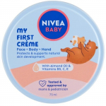 Nivea beebi n&auml;o-, keha- ja k&auml;tekreem &ndash; beebikreem n&auml;ole, kehale ja k&auml;tele. 75ml