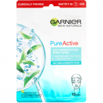 GARNIER Skin Naturals Pure Active &ndash; niisutav kangasmask ebat&auml;iuslikkuse vastu, rikastatud teepuu ja salits&uuml;&uuml;lhappega 23.0g