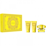 Versace Yellow Diamonds kinkekomplekt EDT 50 ml du&scaron;igeel 50 ml Yellow Diamonds ja Yellow Diamonds kehakreem 50 ml 50 ml + 50 ml + 50 ml
