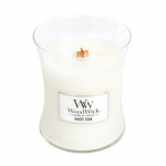WoodWick valge tiikpuust vaas (valge tiikpuu) - l&otilde;hnak&uuml;&uuml;nal 275.0g