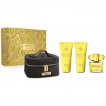 Versace Yellow Diamond kinkekomplekt EDT 90 ml, kehakreem 100 ml, du&scaron;igeel 100 ml ja kosmeetika 90 ml + 100 ml + 100 ml +  ir Kosmetinė