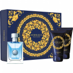 Versace Versace Pour Homme kinkekomplekt EDT 50 ml, habemeajamisj&auml;rgne palsam 50 ml ja &scaron;ampoon 50 ml 50 ml + 50 ml + 50 ml