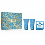 Versace Man Eau Fraiche kinkekomplekt EDT 50 ml du&scaron;igeel Man Eau Fraiche 50 ml habemeajamisj&auml;rgne palsam Man Eau Fraiche 50 ml 50 ml + 50 ml + 50 ml