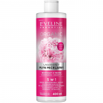 Eveline Cosmetics orgaaniline pojengimitsellaarvesi &ndash; meigieemaldusmitsellaarvesi igale nahat&uuml;&uuml;bile. 400ml