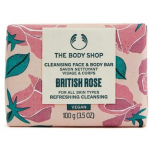 The Body Shop Britų rožių valomasis veido ir pudros muilas 100.0g
